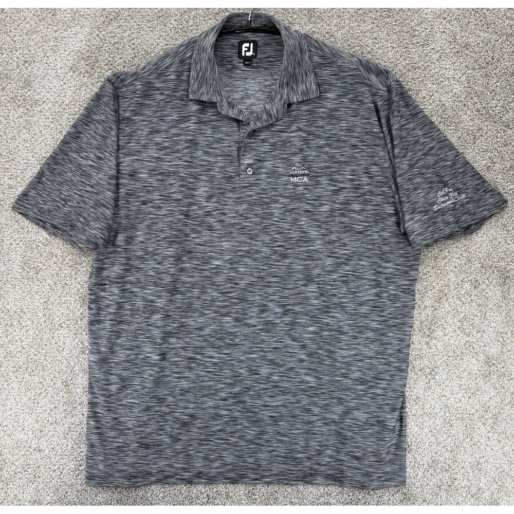 Footjoy Polo Shirt Mens 2XL Gray Northern California MCA Golf Tournament Logo